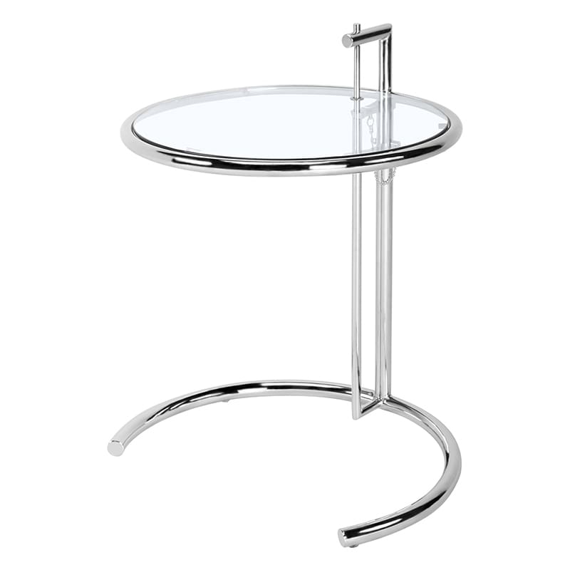Tempered glass stainless steel frame lift round coffee table