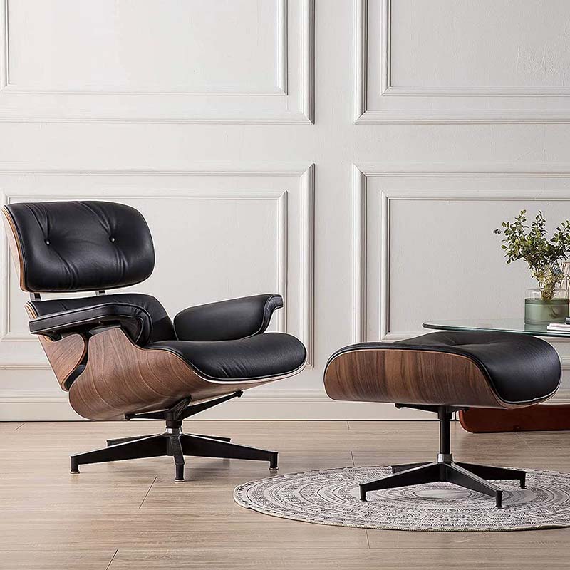 eames lounge chair top grain leather