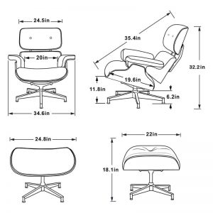Eames chair size