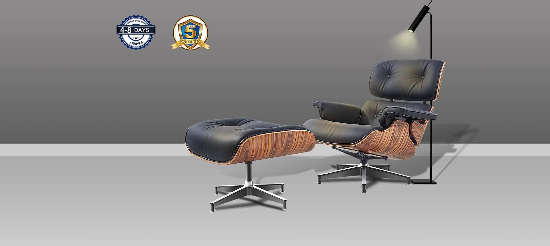 eames lounge chair aniline leather