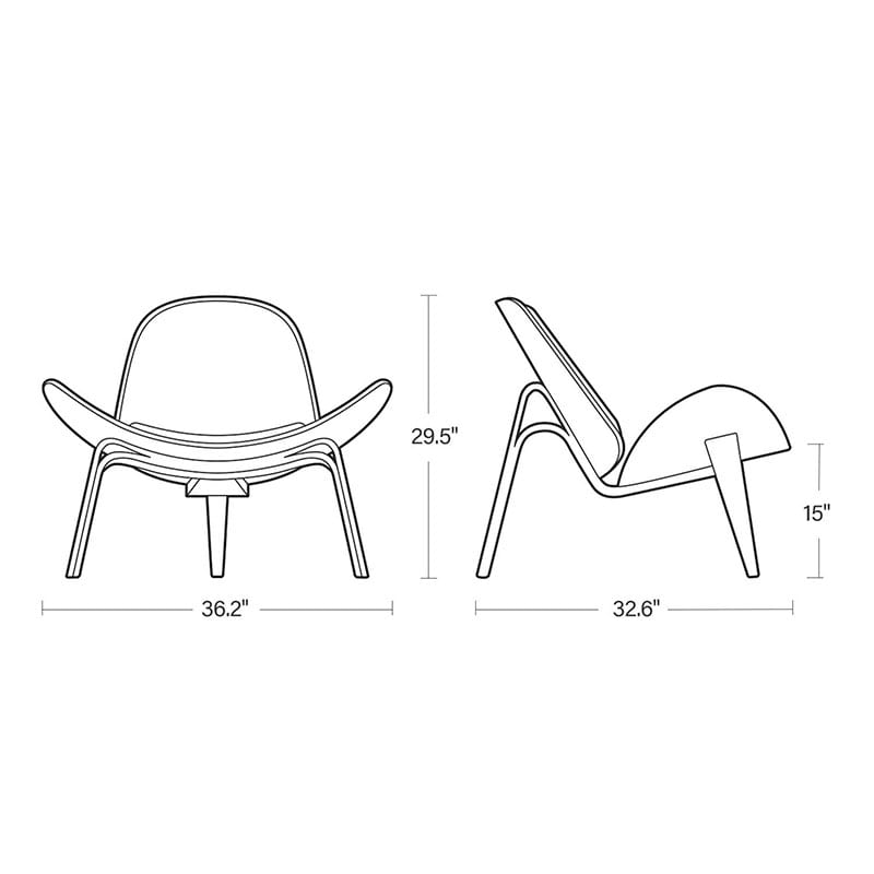 shell chair Palisander