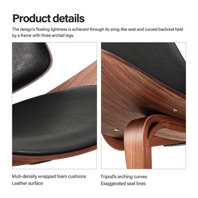 CH07 SHELL CHAIR Lounge Chair Walnut - CurverK