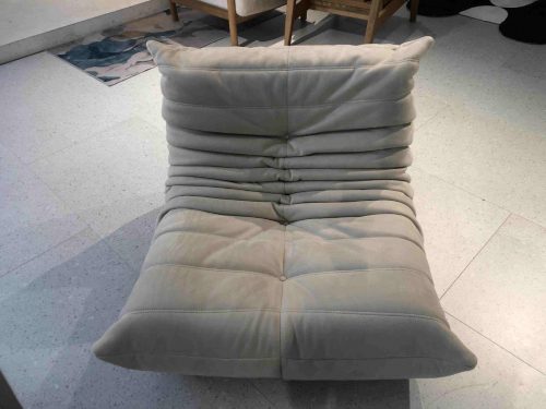 Ligne Roset Togo Sofa Couch Light Gray Microsuede photo review