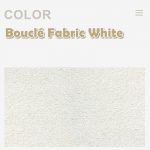 Bouclé Fabric White color