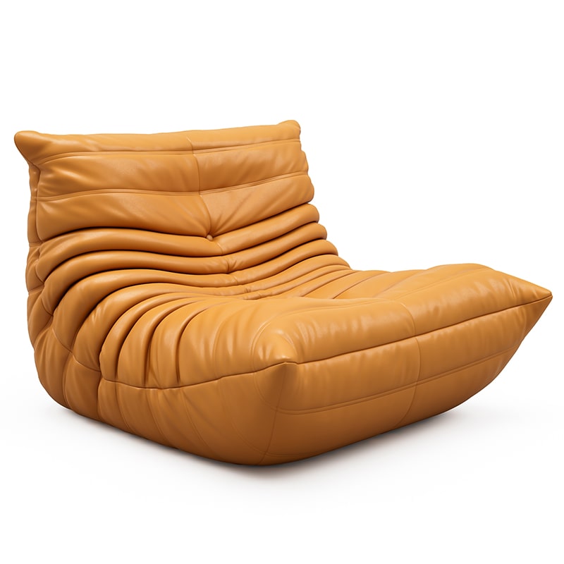 togo sofa Fiber leather yellow