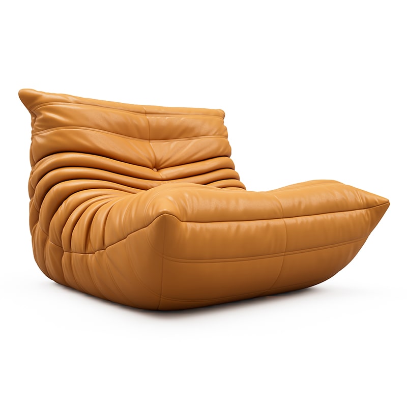 togo sofa Fiber leather yellow