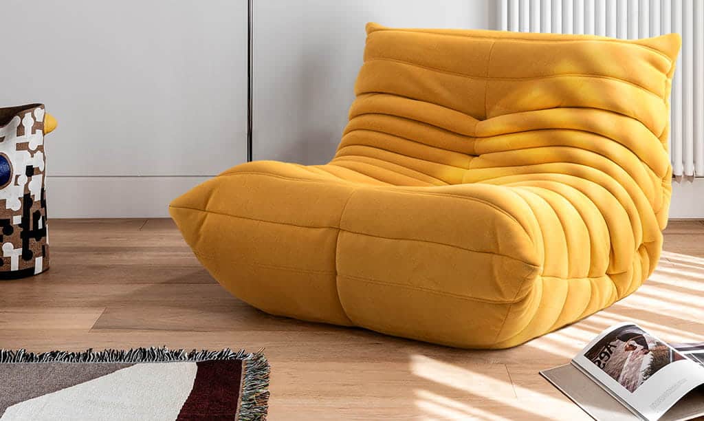 togo sofa yellow banner