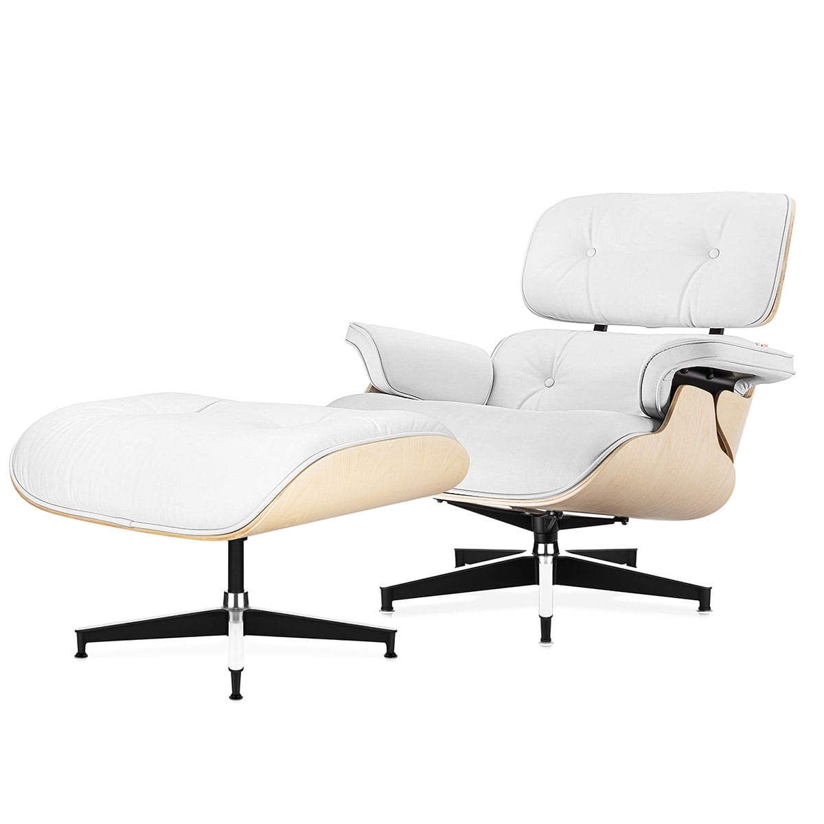 eames lounge chair taller version white leather