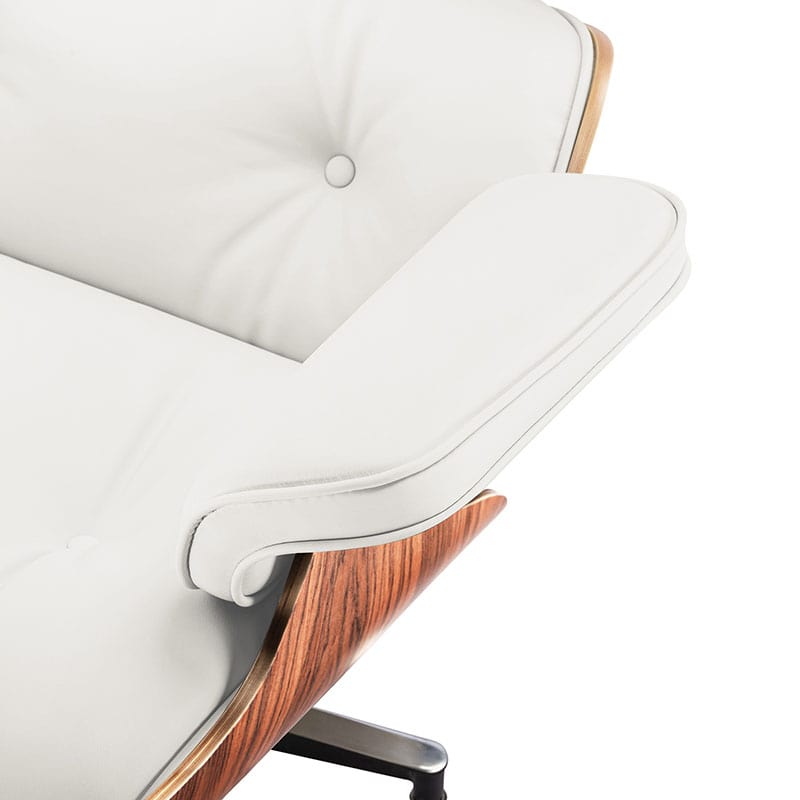 eames lounge chair white leather