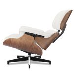 eames lounge chair walnut & white leather