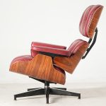 eames lounge chair Italy Red aniline leather