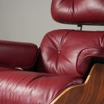 eames lounge chair Italy Red aniline leather