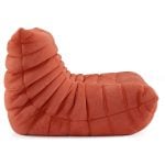 Caterpillar Sofa Couch Red Microsuede (1)