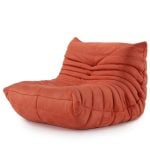 Caterpillar Sofa Couch Red Microsuede (5)