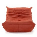 Caterpillar Sofa Couch Red Microsuede (6)