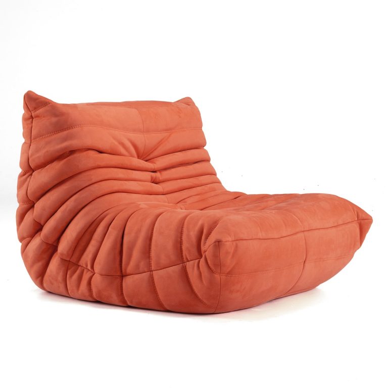 Caterpillar Sofa Couch Red Microsuede