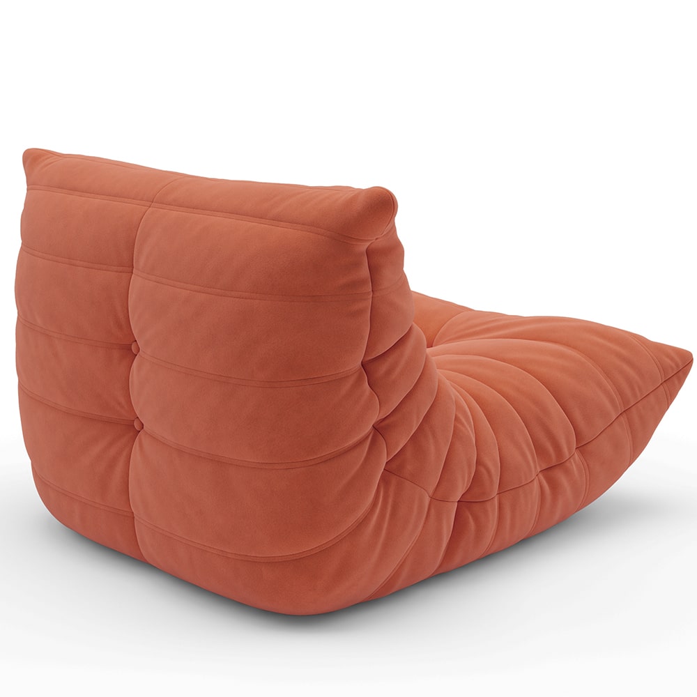 Togo sofa Microsuede red
