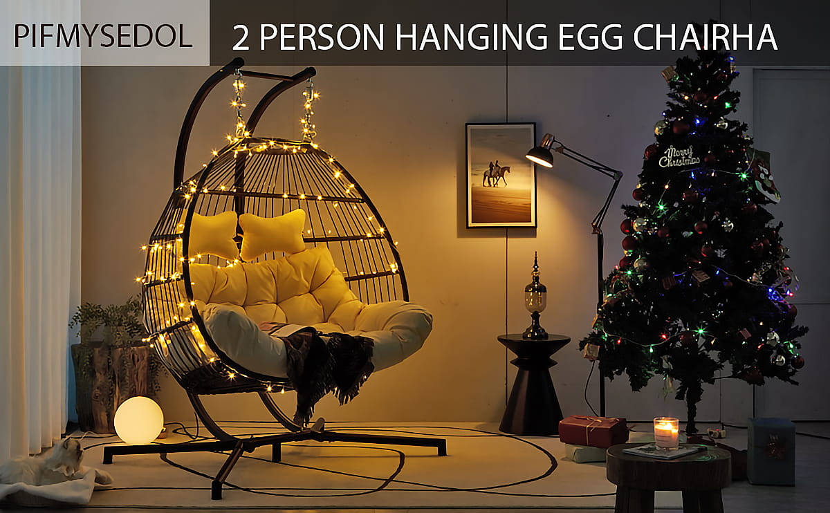 Swing hanging egg chair 2 person