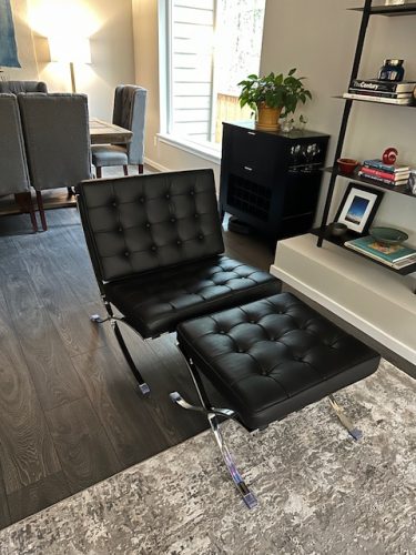 A+ Ultra Premium Version Barcelona Chair Black Aniline Leather BS804A-Y photo review