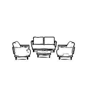 4-Seater Set with 1 Table
