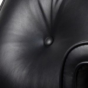 Black full grain Aniline leahter