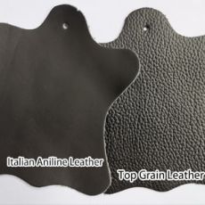 Small sample blocks of genuine leather